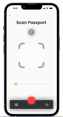 Islander app passport scanning screen