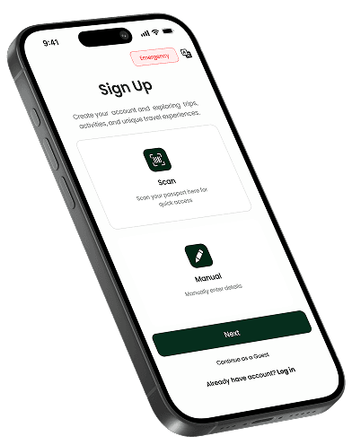 Islander app sign up screen